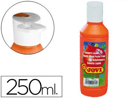 Témpera líquida Jovi escolar 250ml. naranja